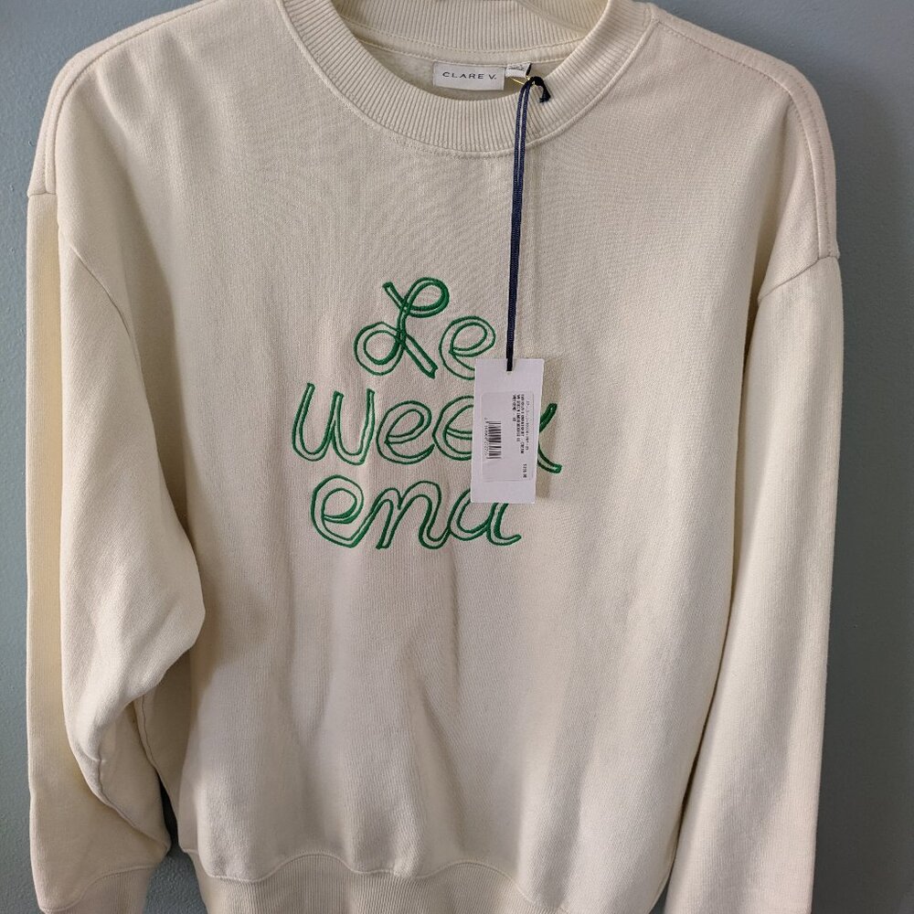 Clare V Le Weekend Oversized Sweateshirt xs